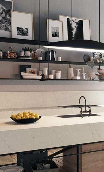 Caesarstone 5112 Aterra Blanca Kitchen