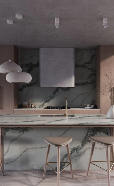 משטח שיש אבן קיסר דגם 8477 Ocean Sage